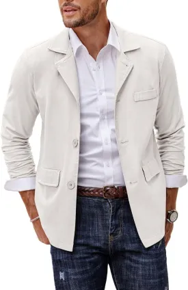 COOFANDY Men's Linen Cotton Casual Suits Blazer Jackets Lightweight Sports Coats
