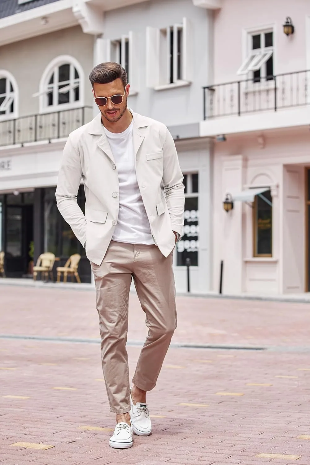 COOFANDY Men's Linen Cotton Casual Suits Blazer Jackets Lightweight Sports Coats