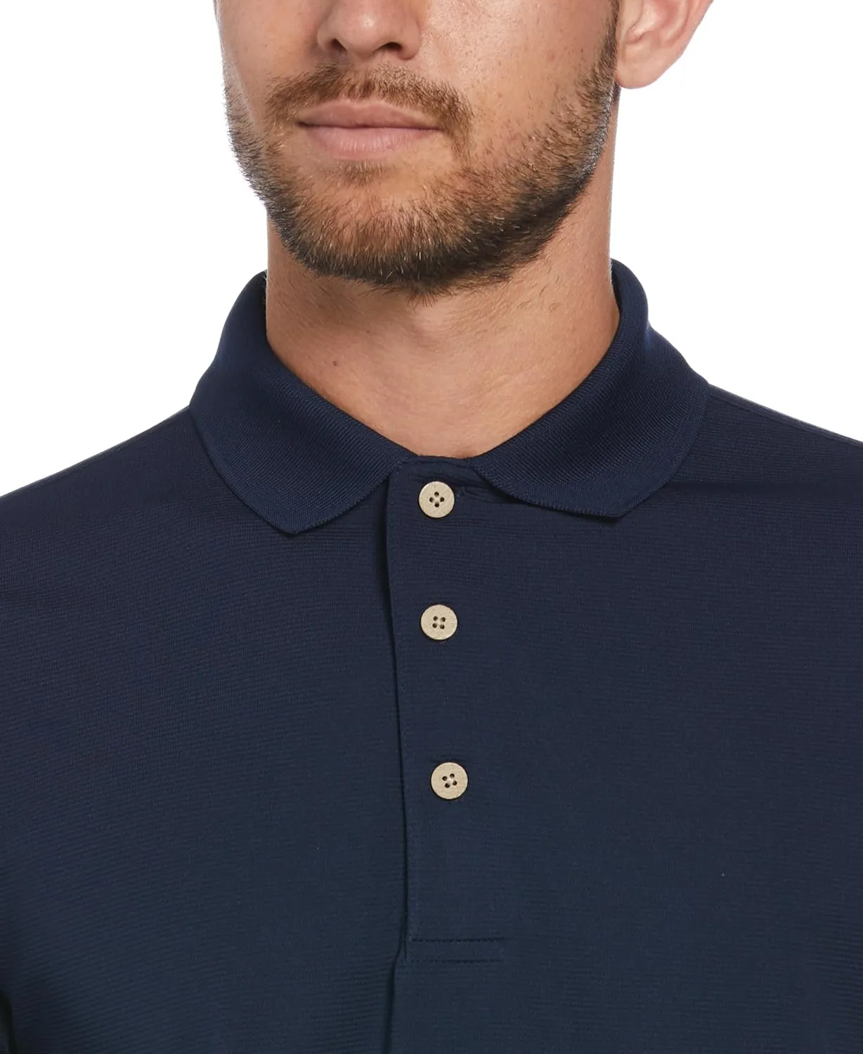 Cubavera mens Essential Textured Performance Polo Shirt, Moisture-wicking Technology