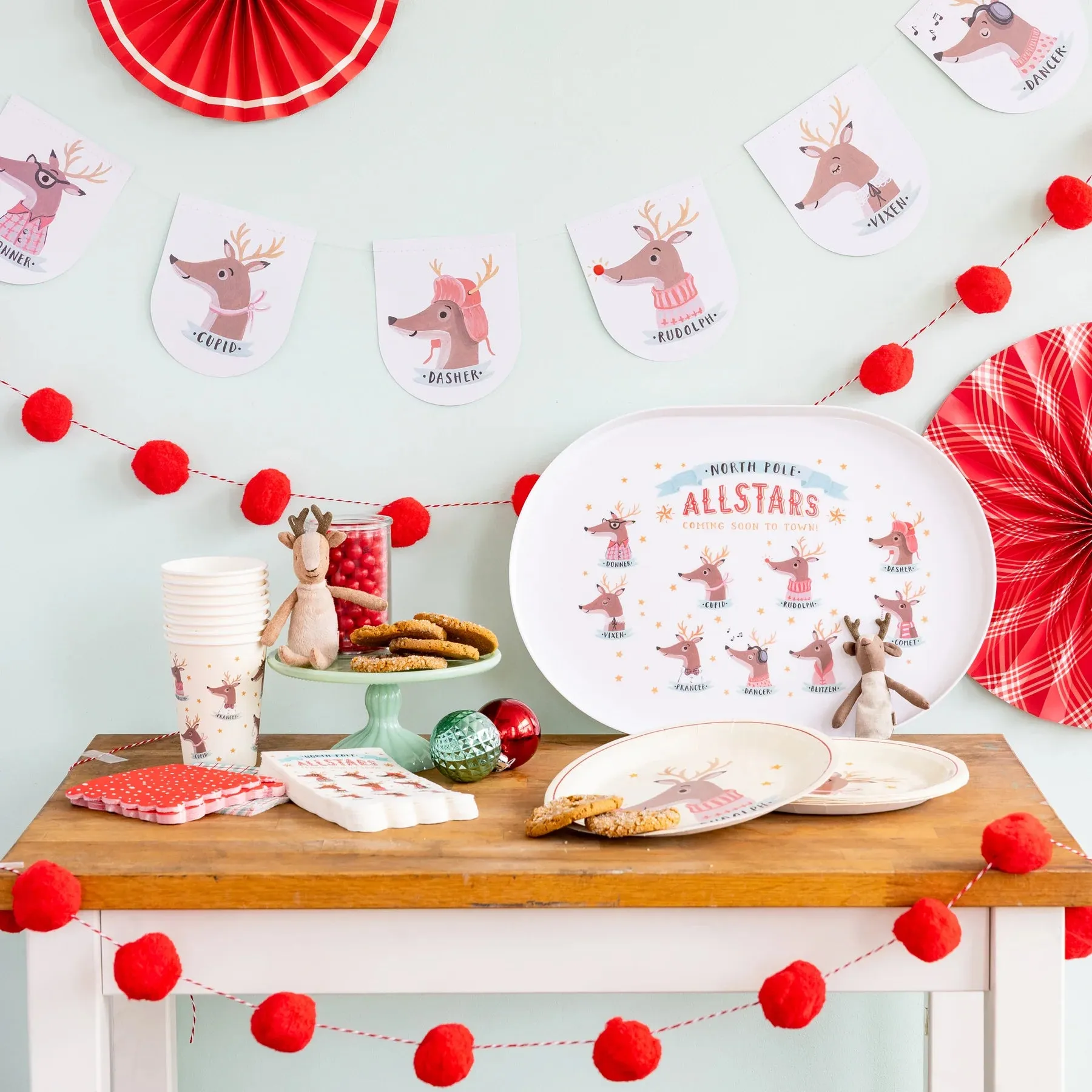 Dear Rudolph Party Cups
