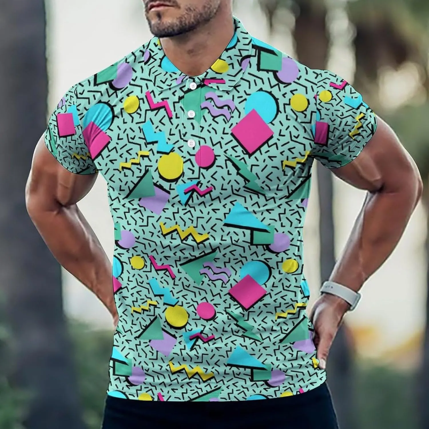 Golf Shirts for Men,Dry Fit Athletic Short Sleeve Polo Shirts,Performance 4 Way Stretch Golf Polos with UPF 50