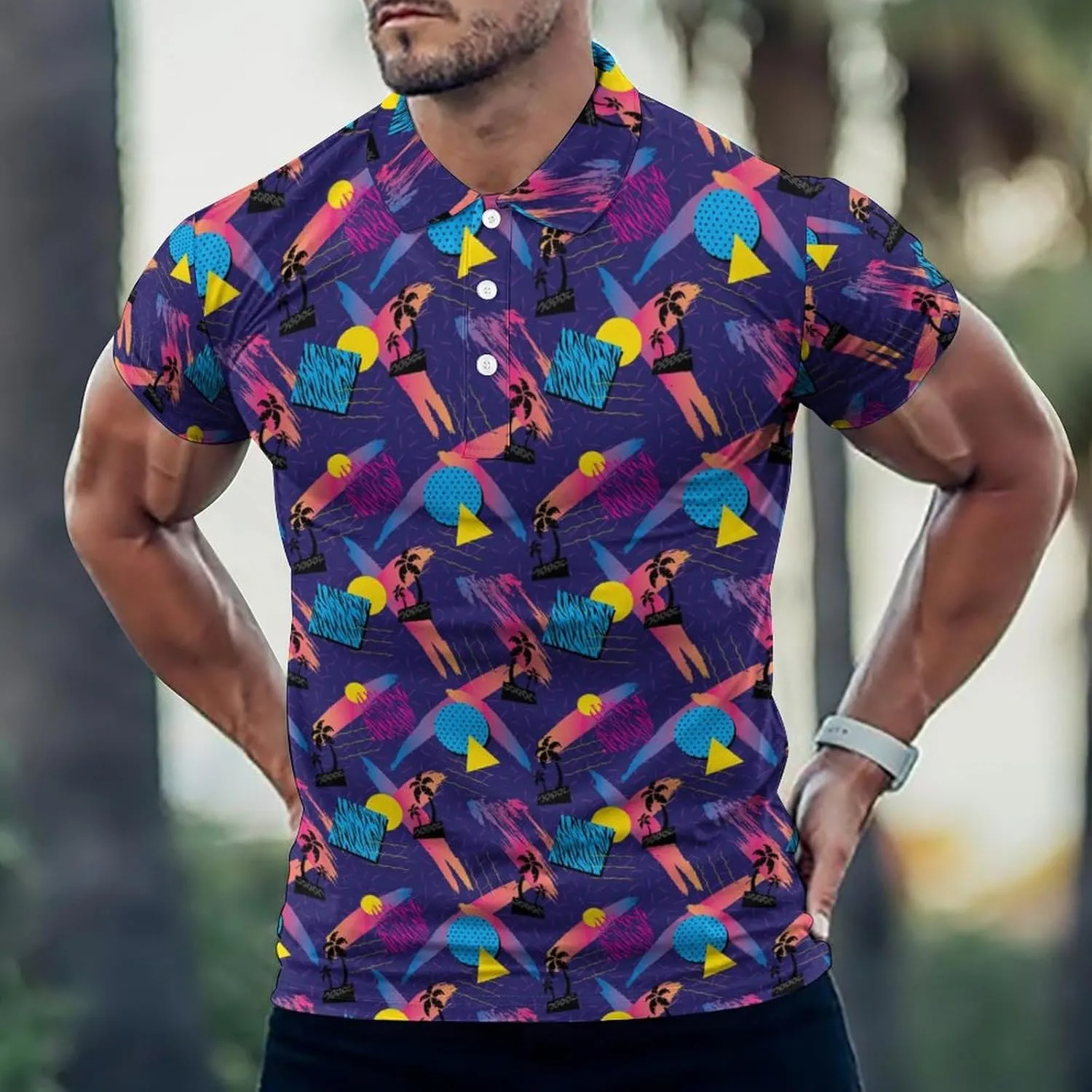 Golf Shirts for Men,Dry Fit Athletic Short Sleeve Polo Shirts,Performance 4 Way Stretch Golf Polos with UPF 50