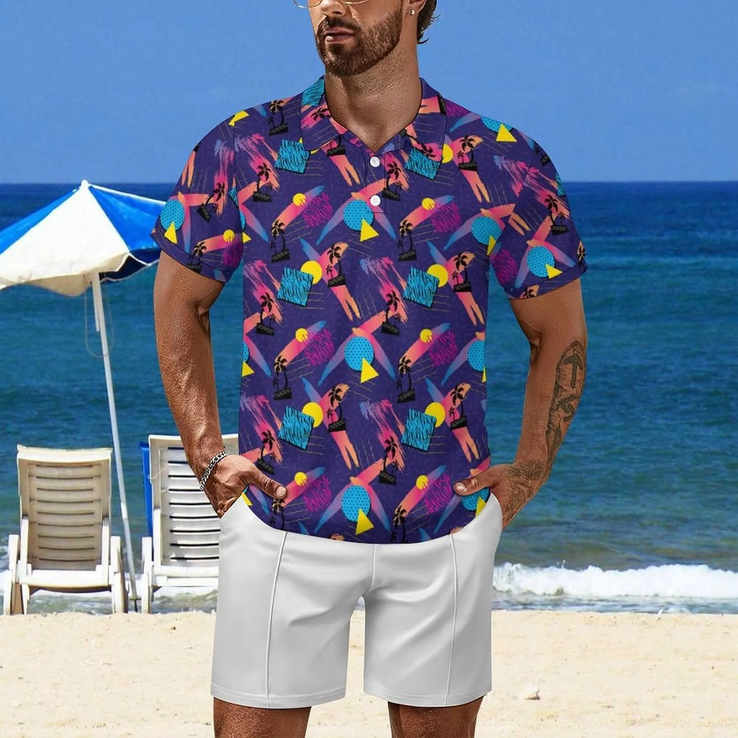 Golf Shirts for Men,Dry Fit Athletic Short Sleeve Polo Shirts,Performance 4 Way Stretch Golf Polos with UPF 50