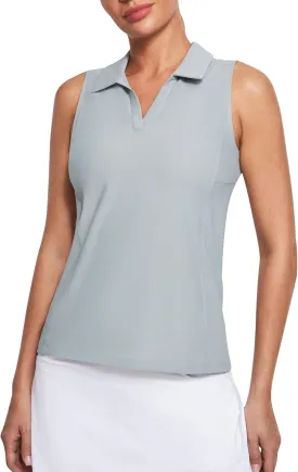 Heathyoga Womens Golf Shirt Golf Tank Tops for Women Polo Tennis Shirts Sleeveless Golf Shirts for Women Quick Dry