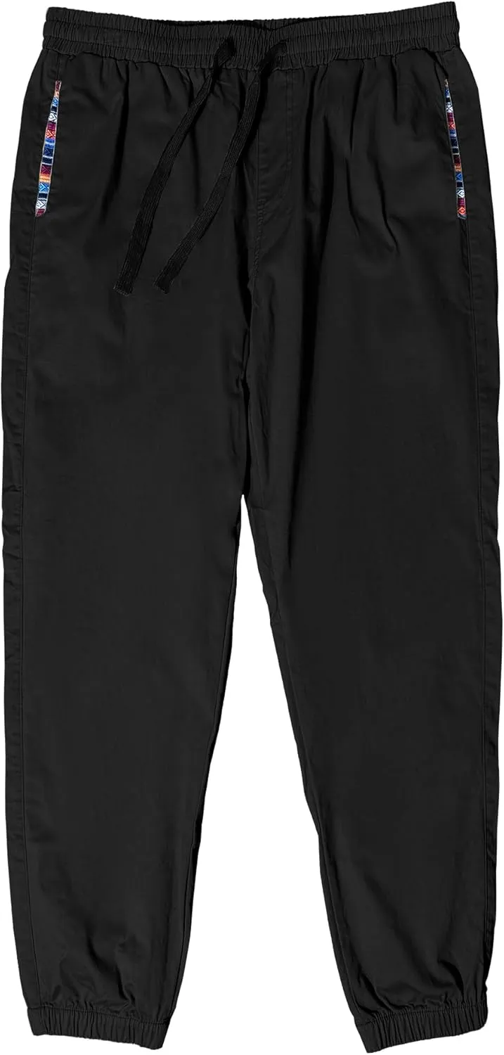 HOTake Mens Joggers Pants Elastic Waistband Khaki Pants Mens Drawstring Casual Pants with Signature Pockets