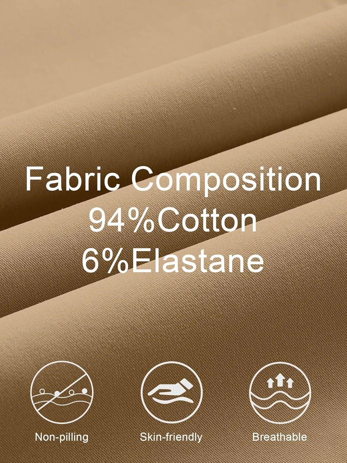 HOTake Mens Joggers Pants Elastic Waistband Khaki Pants Mens Drawstring Casual Pants with Signature Pockets