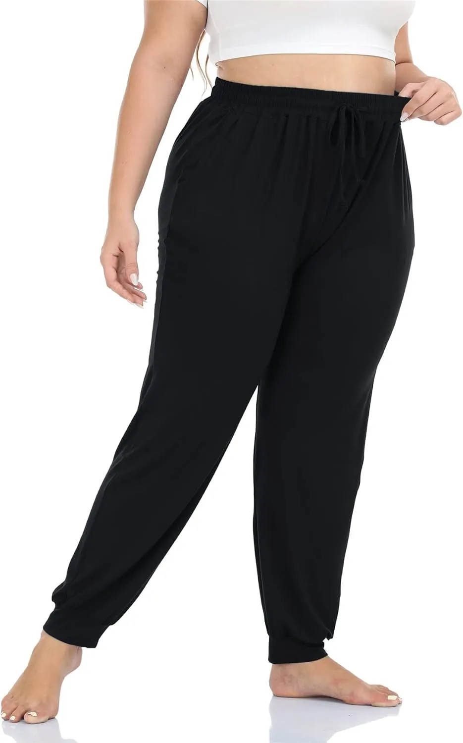 Kotii Women's Plus Size Joggers Plus Size Sweatpants Soft Lounge Pants Pajama Pants Workout Yoga Pants Casual