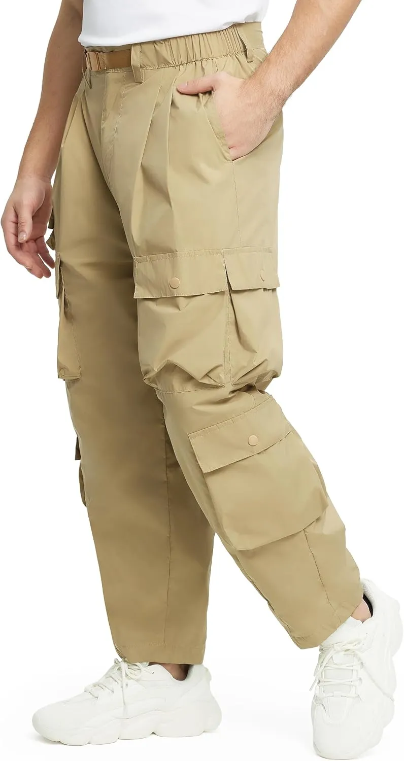 Mens Casual Pants Hiking Pants Cargo Pants Loose Elastic Waist Running Joggers Outdoor Pants