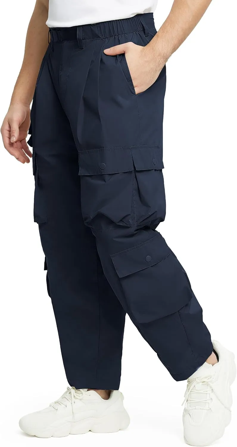 Mens Casual Pants Hiking Pants Cargo Pants Loose Elastic Waist Running Joggers Outdoor Pants