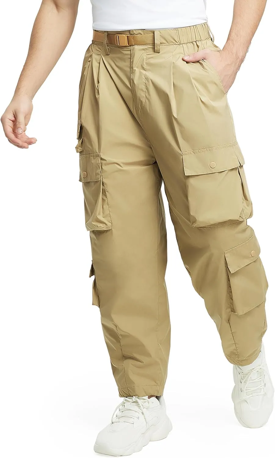 Mens Casual Pants Hiking Pants Cargo Pants Loose Elastic Waist Running Joggers Outdoor Pants