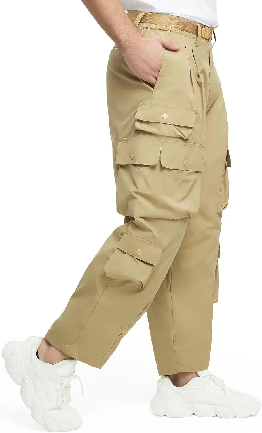 Mens Casual Pants Hiking Pants Cargo Pants Loose Elastic Waist Running Joggers Outdoor Pants