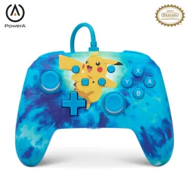 PowerA Enhanced Nintendo Switch Wired Controller - Tie Dye Pikachu, Detachable 10ft USB Cable, Mappable Advanced Gaming Buttons, No Batteries Required