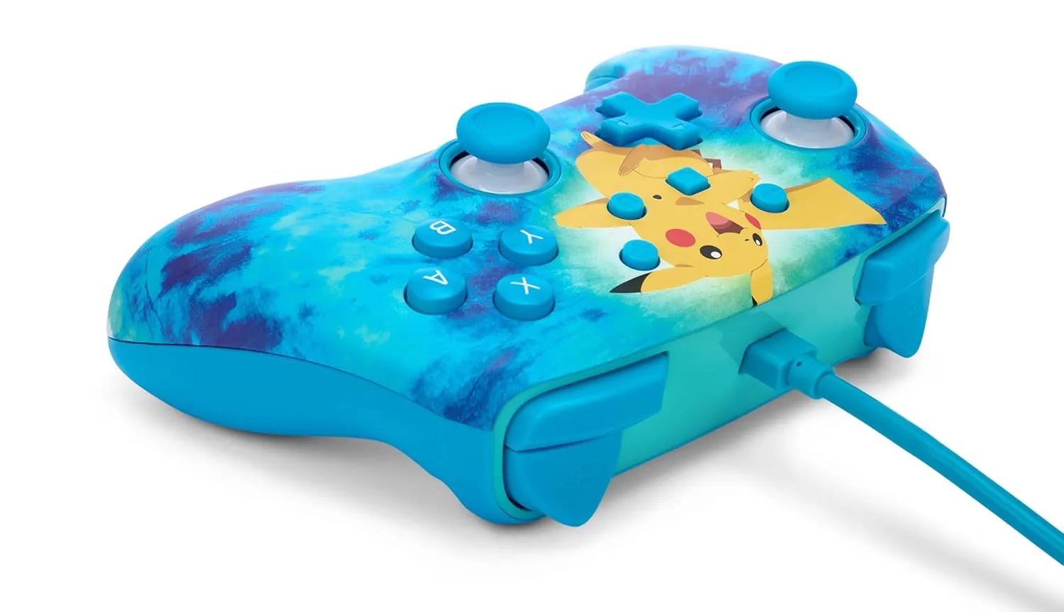 PowerA Enhanced Nintendo Switch Wired Controller - Tie Dye Pikachu, Detachable 10ft USB Cable, Mappable Advanced Gaming Buttons, No Batteries Required