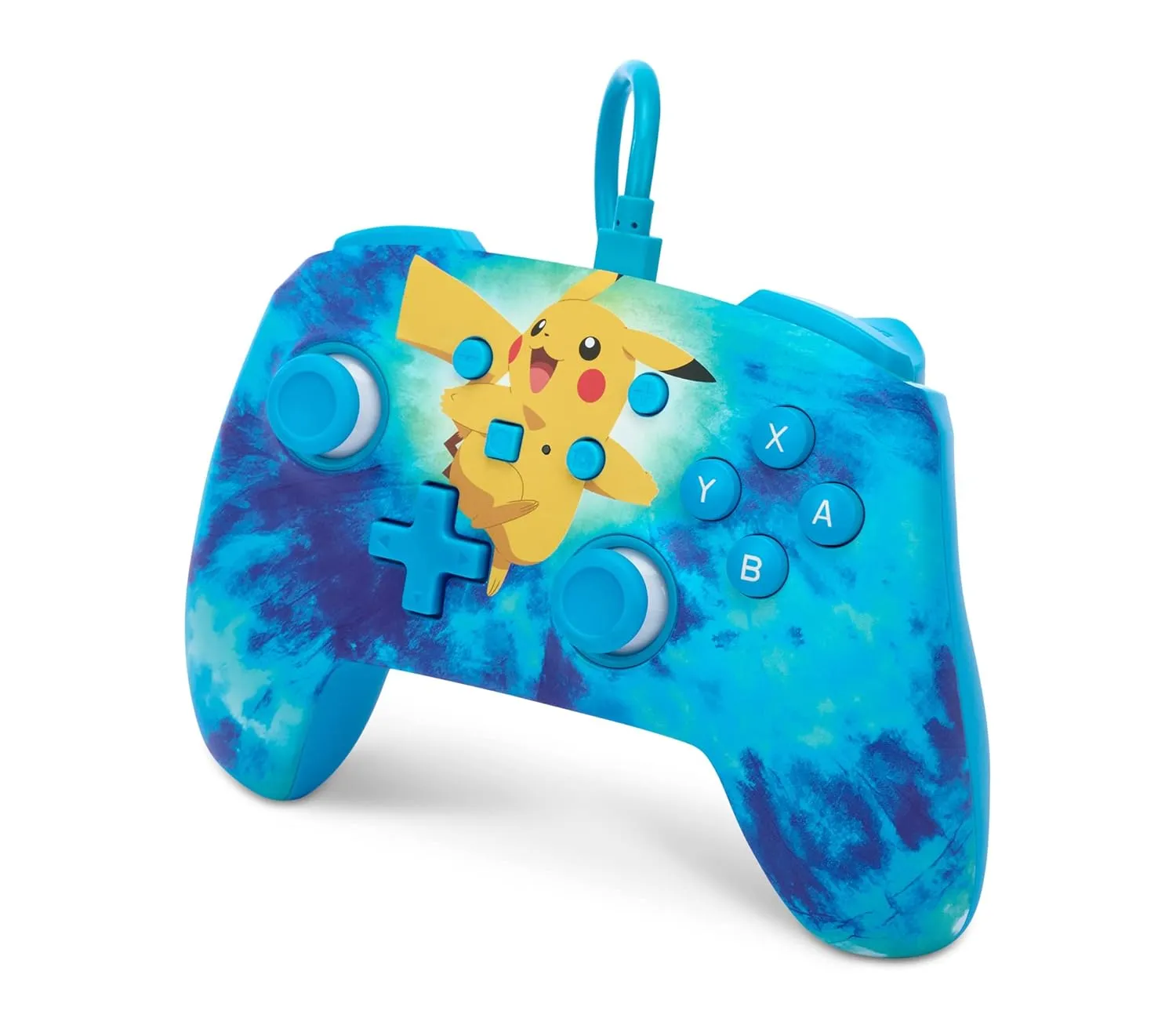 PowerA Enhanced Nintendo Switch Wired Controller - Tie Dye Pikachu, Detachable 10ft USB Cable, Mappable Advanced Gaming Buttons, No Batteries Required