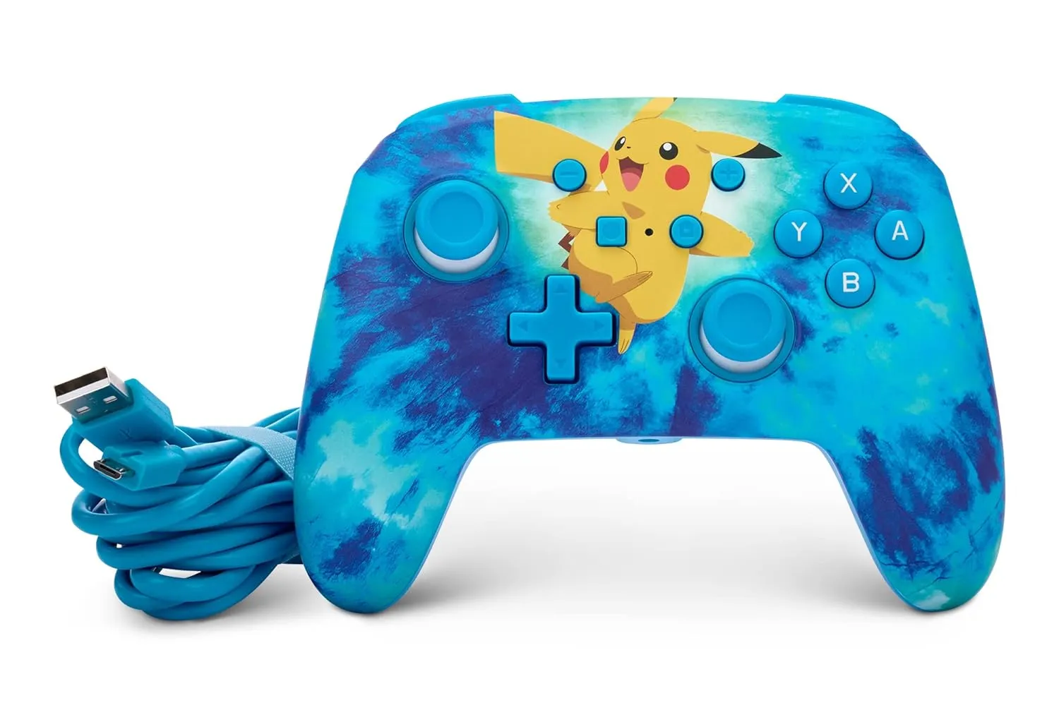 PowerA Enhanced Nintendo Switch Wired Controller - Tie Dye Pikachu, Detachable 10ft USB Cable, Mappable Advanced Gaming Buttons, No Batteries Required