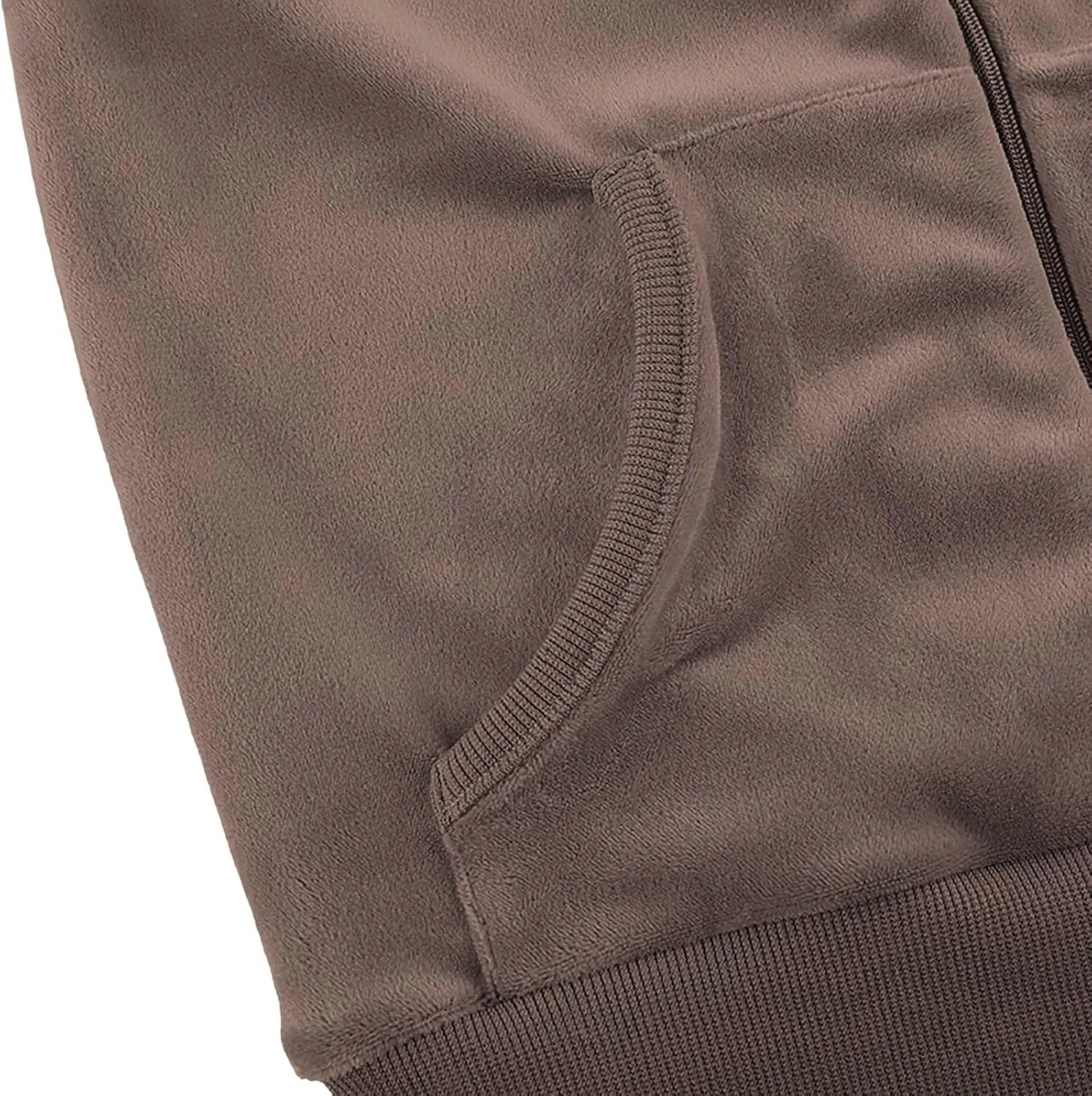Women Velour Sweat Suits 2 Piece Outfits Tracksuits Long Sleeve Zip Up Hooded Jacket Wide Plus Size Suit